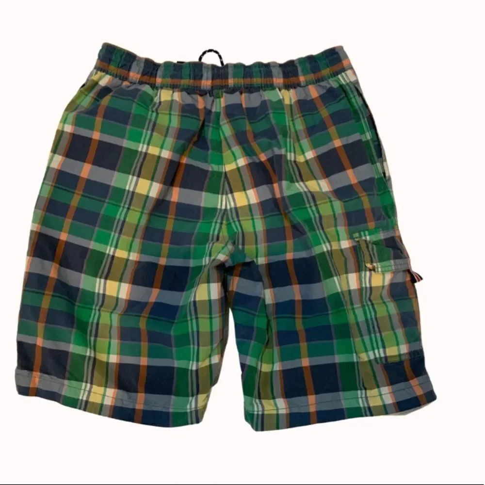 Tommy Hilfiger Plaid Board Swim Trunks Medium